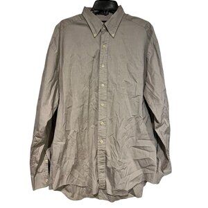 Alexander Julian Colours Light Gray Button Up Dress Shirt w/pocket Size XL